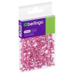 Кнопки силовые Berlingo, 50шт., цветные, ПВХ упак., европодвес, розовые
