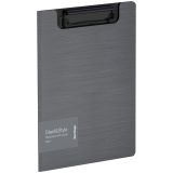 Папка-планшет с зажимом Berlingo "Steel&Style" А5+, 1800мкм, пластик (полифом), серебристый металлик