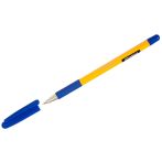 Ручка шариковая OfficeSpace "Yellow Stone" синяя, 0,7мм, грип, штрихкод