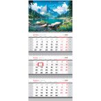 Календарь квартальный 3 бл. на 3 гр. BG Mini "Природа", с бегунком, 2025г.