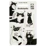 Закладки магнитные для книг, 4шт., MESHU "Meme cat", соф-тач