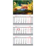 Календарь квартальный 3 бл. на 3 гр. BG Mini "Лисенок", с бегунком, 2025г.
