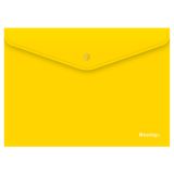 Папка-конверт на кнопке Berlingo "City Style", А4, 200мкм, непрозрачная, желтая