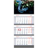 Календарь квартальный 3 бл. на 3 гр. BG Standard "Символ года", с бегунком, 2025г.