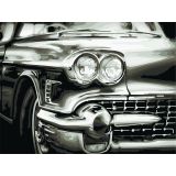 Картина по номерам на холсте ТРИ СОВЫ "Винтажный автомобиль", 30*40, с акриловыми красками и кистями
