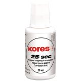 Корректирующая жидкость Kores "White", 20мл, на химической основе, с кистью
