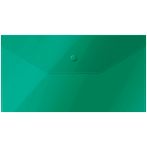 Папка-конверт на кнопке OfficeSpace С6, 150мкм, пластик, зеленая