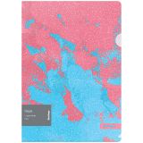 Папка-уголок Berlingo "Haze" A4, 200мкм, розовая/голубая, с рисунком, с эффектом блесток
