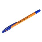 Ручка шариковая СТАММ "Орбита 100" синяя, 0,7мм, оранжевый корпус