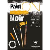 Скетчбук - альбом для смешанных техник 20л., А3 Clairefontaine "Paint ON Noir", на склейке, черный, 250г/м2