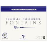 Альбом для акварели, 25л., 30*40, на склейке Clairefontaine "Fontaine Demi-satiné", 300г/м2, горяч. пресс., полу-сатин