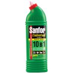 Чистящее средство для сантехники Sanfor "Universal 10в1. Лимонная свежесть", гель с хлором, 1л