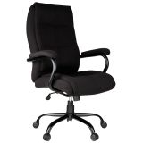 Кресло руководителя Helmi HL-ES02 "Extra Strong" повышенной прочности, ткань черно-серая, до 200кг