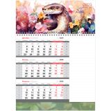 Календарь квартальный 1 бл. на 1 гр. BG Mono "Символ года", с бегунком, бл. для заметок, 2025г.