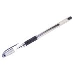 Ручка гелевая Crown "Hi-Jell Needle Grip" черная, 0,7мм, грип, игольчатый стержень, штрих-код