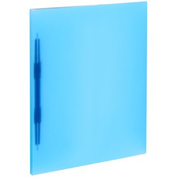 Папка с пружинным cкоросшивателем OfficeSpace А4, 14мм, 400мкм, пластик, синяя полупрозрачная