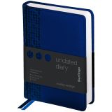 Ежедневник недатированный, А6, 160л., кожзам, Berlingo "Vivella Prestige", синий