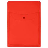 Папка-конверт на кнопке OfficeSpace А4, ПВХ, 180мкм, вертикальная, расширяющаяся до 250л., цветная, красная