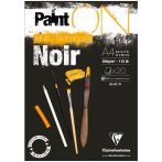 Скетчбук - альбом для смешанных техник 20л., А4 Clairefontaine "Paint ON Noir", на склейке, черный, 250г/м2