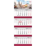 Календарь квартальный 4 бл. на 4 гр. BG Business "Городская суета", с бегунком, 2025г.