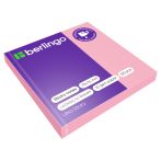 Самоклеящийся блок Berlingo "Ultra Sticky", 75*75мм, 100л., пастель, розовый
