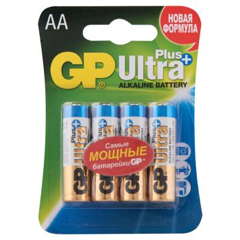 Батарейка GP Ultra Plus AA (LR6) 15AUP алкалиновая, BC4