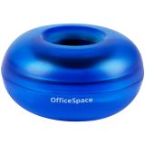 Скрепочница магнитная OfficeSpace, без скрепок, тонированная синяя, картонная коробка