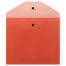 Папка-конверт на кнопке СТАММ А5+, 120мкм, пластик, прозрачная, красная
