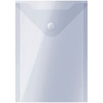 Папка-конверт на кнопке СТАММ А6 (105*148мм), 150мкм, пластик, прозрачная, бесцветная
