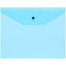 Папка-конверт на кнопке OfficeSpace А5 (190*240мм), 120мкм, пластик, полупрозрачная, синяя