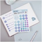 Наклейки бумажные MESHU "Beauty planner blue", 12*18см, 47 наклеек, европодвес