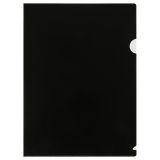 Папка-уголок СТАММ А4, 150мкм, пластик, непрозрачная, черная