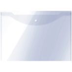 Папка-конверт на кнопке OfficeSpace А3, 150мкм, пластик, прозрачная