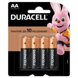 Батарейка Duracell Basic AA (LR6) алкалиновая, 4BL