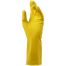 Перчатки резиновые хозяйственные OfficeClean ЛЮКС, многоразовые, хлопчатобумажное напыление, плотные, р.M, желтые, пакет с европодвесом