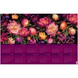 Календарь настенный листовой А1, BG "Цветы", 2025г