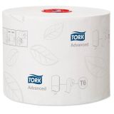 Бумага туалетная Tork "Advanced"(Т6) 2-слойная, Mid-size рулон, 100м/рул., мягкая, тиснение, белая
