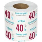 Бумага туалетная Vega, 1-слойная, 40м/рул., на втулке, с перф., серая