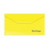 Папка-конверт на кнопке Berlingo, С6, 180мкм, желтая