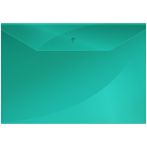 Папка-конверт на кнопке OfficeSpace А4, 120мкм, пластик, зеленая