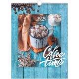 Календарь настенный перекидной на гребне, 24*32 6л. BG "Coffee time", 2025г.