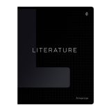 Тетрадь предметная 48л. Greenwich Line "Сolor black" - Литература, софт-тач ламинация, выборочный УФ-лак, 70г/м2