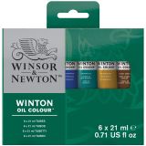 Краски масляные художественные Winsor&Newton "Winton", 06 цветов, 21мл, туба, картонная коробка