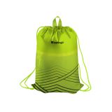 Мешок для обуви 1 отделение Berlingo "Green geometry", 360*470мм, карман на молнии