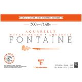 Альбом для акварели, 20л., 26*36, на склейке Clairefontaine "Fontaine Grain satiné", 300г/м2, горяч. пресс, сатин