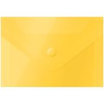 Папка-конверт на кнопке OfficeSpace А7 (74*105мм), 150мкм, пластик, желтая
