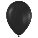 Воздушные шары,  50шт., М12/30см, MESHU, пастель, черный