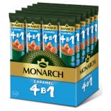 Кофе растворимый Monarch "Caramel", со вкусом карамели, 4в1, порционный 24 пакетика*13,5г, картонная коробка
