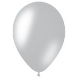 Воздушные шары,  50шт., М12/30см, MESHU, металлик, белый