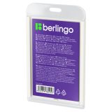 Бейдж вертикальный Berlingo "ID 400", 55*85мм, светло-серый, без держателя
